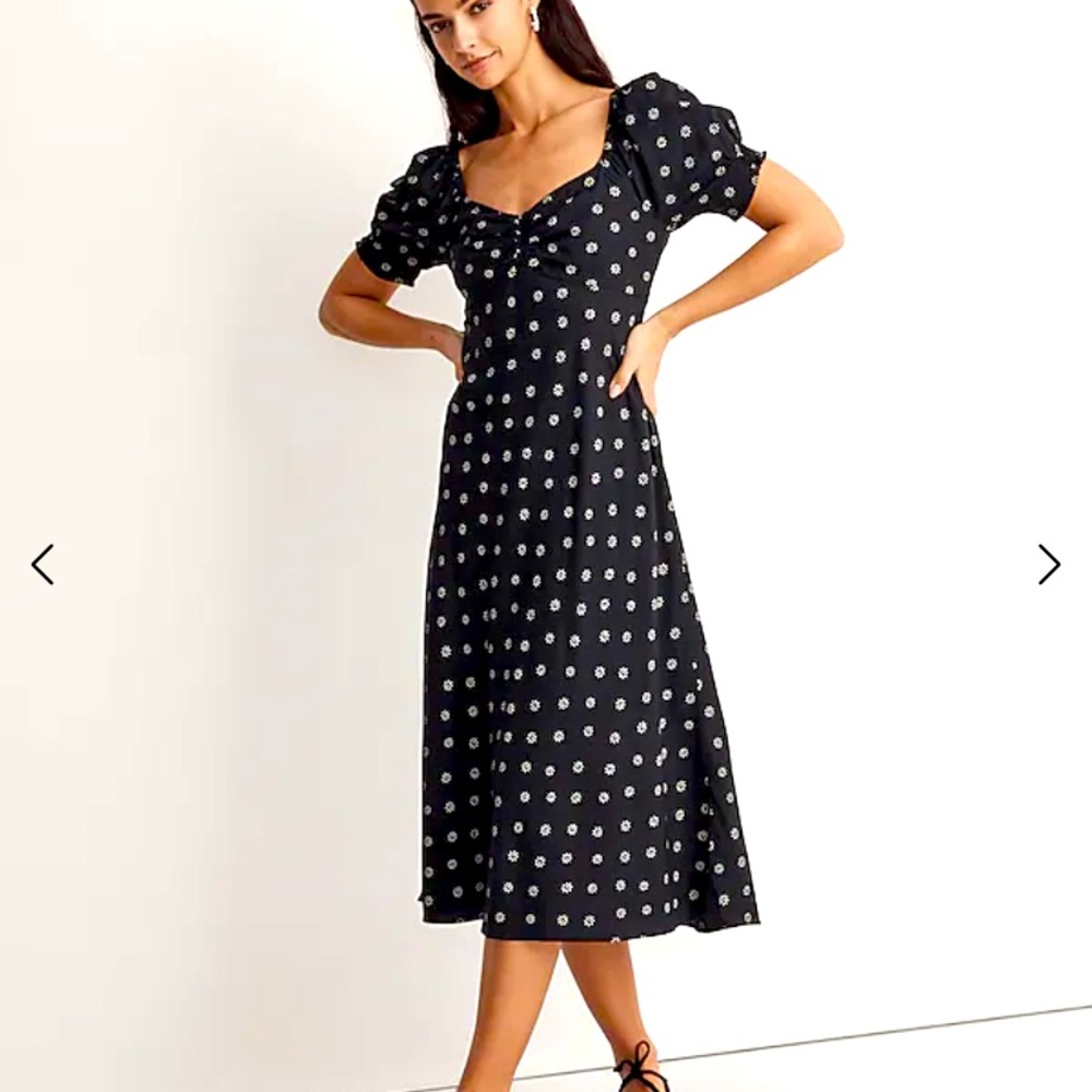 Madewell puff sleeve sweetheart dress NWOT